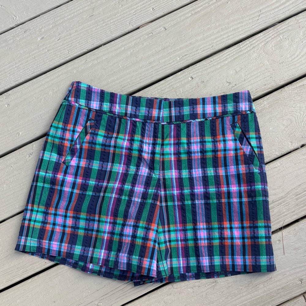 NWOT ANNE KLEIN Woman’s Plaid Multicolor High-Rise Shorts, Size: 8